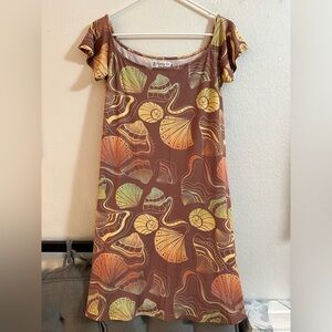 Fighting Eel brown shell dress